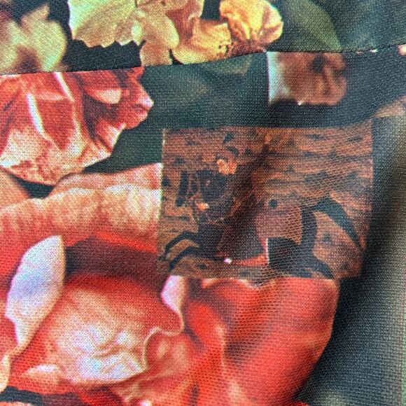 Vintage unbranded rose and graphic print maxi dress, size med - Picture 9 of 13